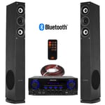SHFT52 HiFi Tower Speakers and Stereo Amplifier Bluetooth MP3 Home Music System