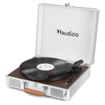 Bluetooth Vinyl Record Player Built-in Speakers, USB Vinyl to MP3, Aluminium