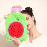 New Mini Plush Cartoon Thick Hot Water Bottle With Cover Warm Re D Strawberry