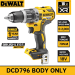 DeWalt DCD796 18v XR Brushless Compact Combi Hammer Drill Naked Body Only UK