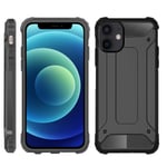 iPhone 12 Case, iPhone 12 Armor Cover, Military-Duty Case - Shockproof Impact Resistant Hybrid Heavy Duty Dual Layer Armor Hard Plastic And Bumper Protective Cover (BLACK)