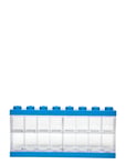 LEGO STORAGE Lego Minifigure Display Case 16 Home Kids Decor Storage Boxes Blå [Color: BRIGHT BLUE ][Sex: ][Sizes: 38X 5X 18CM ]