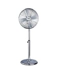 Tower T637000 16 Inch Metal Pedestal Fan With 3 Speeds - Chrome