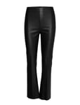 Slkaylee Pu Kickflare Pants Bottoms Trousers Leather Leggings-Byxor Black Soaked In Luxury