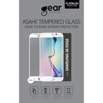 GEAR Hærdet Glas 3D Full Cover Hvid Samsung S6 Edge