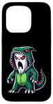 Costume de fantôme portant un dinosaure pour Halloween Cosplay T-Rex Coque pour iPhone 15 Pro