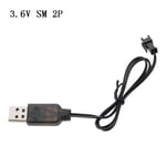 3,6V 2P 250mA SM 2p-kontakt USB laddare med LED-laddningsindikatorlampa för NiMH NiCD RC bilrobotleksaker Batteripaket Hållbar