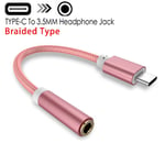 couleur rose or Adaptateur USB Type-C Vers Jack 3.5mm OTG, Câble Audio Aux pour Écouteurs Xiaomi MI 10 9 Oneplus 8 7 Pro