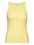 Ludmilla Tank Gots Tops T-shirts & Tops Sleeveless Yellow Basic Apparel