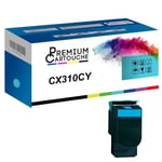 PREMIUM CARTOUCHE - x1 Toner - CX310CY (Cyan) - Compatible pour Lexmark CX310dn, Lexmark CX310dnw, Lexmark CX310n, Lexmark CX410de,