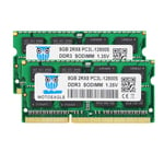 PC3L 12800S DDR3L 1600MHz 16GB Kit (2x8GB) SODIMM RAM 1.35V/1.5V 204-Pin Memory Upgrade for MacBook Pro, iMac, Mac mini/Server