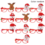 1pc Glasses Frame Christmas Decor Cartoon Antlers Santa Claus Color Random
