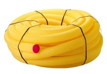 50 meter Kabelskyddsrör PEH, gul med dragtråd, till elkabel, 50/42 mm