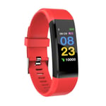 115puls Fitness Tracker Heart Rate Monitor Waterproof Sports Red