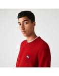 Lacoste Men's Crew Neck Red Knit Sweater Sweatshirt Pullover | L - Large 🚚🆓️