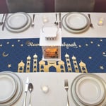 Ramadan Mubarak Bordlöpare Bordsdekorationer 14x71 tum