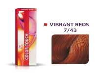 Wella Professionals Wella Professionals, Color Touch, Ammonia-Free, Semi-Permanent Hair Dye, 7/43 Medium Red Gold Blonde, 60 ml For Women