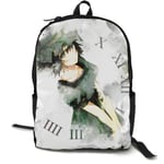 Kimi-Shop Steins Gate-Shiina Mayuri Anime Cartoon Cosplay Canvas Shoulder Bag Backpack Cute Lightweight Travel Daypacks School Backpack Laptop Backpack