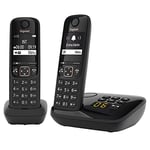 Gigaset ALLROUNDER Duo with answer machine - 2 cordless phones - Large, high-contrast display - Brilliant audio quality - Customisable sound profiles - Hands-free talking - Call blocking, black
