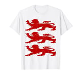 Three Red Lions. Retro England Team Fan. Men, Women & Kids T-Shirt