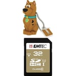 Pack Support de Stockage Rapide et Performant : Clé USB - 2.0 - Série Licence - Hanna Barbera - 16 Go + Carte MicroSD - Gamme Elite Gold - Classe 10-32 GB