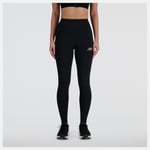 New Balance Sleek 27" Högmidjade Tights Dam XL - Svart Långa Löpartights för Komfort och Prestanda