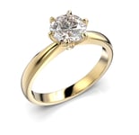 Festive Classic 23 solitaire diamantring 1,00 ct gult guld 18-686-100-KK-LABGVS1