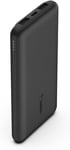 Belkin 10000mAh portable power bank, 10K USB-C charger with 1 Black 