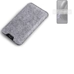 Felt case sleeve for Motorola Edge 30 Neo grey protection pouch