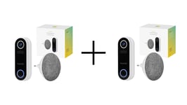 Hombli - Smart Doorbell 2 Promo Pack (Doorbell + Chime 2) White BUNDLE with 2x