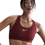 Nike Swoosh Medium Support BH Stl. M Röd - Bekväm sportbh för löpning och träning