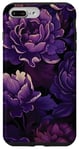 Coque pour iPhone 7 Plus/8 Plus Motif floral vintage violet foncé