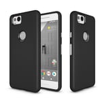 Ruthlessliu New For Google Pixel 2 Anti-slip Armor Protective Case Back Cover Shell (Black) (Color : Black)
