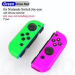 Rose Verte Rouge - Coque De Protection Pour Manette Nintendo Switch Joycon, 1 Paire, Étui De Remplacement Pour Joycon