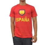 GB Sports FIFA World Cup 2014 t-Shirt aux Couleurs de l'espagne S, M, L, XL ou XXL Rouge - Rouge