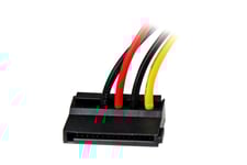StarTech.com 15 cm 4-stifts Molex till vänstervinklad SATA-strömkabeladapter - strömadapter - SATA-ström till 4 pin intern effekt - 15 cm
