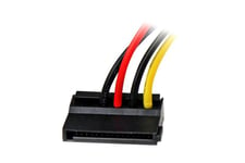 StarTech.com 15 cm 4-stifts Molex till vänstervinklad SATA-strömkabeladapter - strömadapter - SATA-ström till 4 pin intern effekt - 15 cm