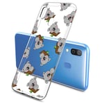 Oihxse Compatible with Samsung Galaxy J2 Prime 2017/G530 Case Cute Koala Cartoon Clear Pattern Design Transparent Flexible TPU Anti-Scratch Shockproof Slim Soft Silicone Bumper Protective Cover-A4