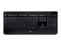 Logitech Wireless Illuminated Keyboard K800 - Clavier - rétroéclairé - sans fil - 2.4 GHz - Suédois