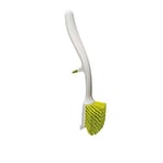 Joseph Joseph Edge Dish Washing up, Scrubbing Brush – White/Green