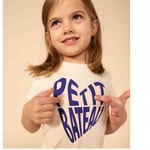 Petit Bateau Logo T-skjorte Kremhvit | Beige | 4 years
