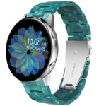 Miimall Resin Strap Compatible with Samsung Galaxy Watch 4/4 Classic/3 41mm/Active 2 44mm 40mm, 20mm Waterproof Lightweight Band with Stainless Steel Buckle Wristband for Galaxy Watch 42mm(Green)