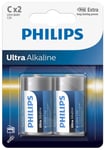 Philips LR14E2B/10 Ultra Alkaline - C (Baby) Batteri - 2 stk