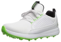 Skechers Boys' Max Mojo Spikeless Golf Shoe, White/Lime, 7 M US Big Kid