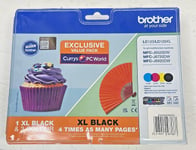 Genuine Brother LC123 / LC129XL Multipack Ink Cartridges BNIB(DAMAGED OUTER BOX)