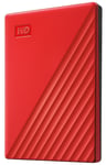 My Passport (2019) USB 3.0 Portable Hard Drive, 2TB Red - WDBYVG0020BRD-WESN