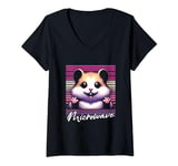 Womens Hamster Microwave - Funny Sarcastic Meme Joke Hamster Lover V-Neck T-Shirt
