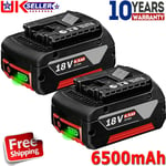 2X 6.5Ah For Bosch 18V Lithium Battery Professional GBA BAT609 BAT620 BAT610 UK