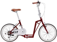 The-sliders Sammenleggbar sykkel, sparkesykkel 2in1 Lite, smakfull og komfortabel, sammenleggbar Burgundy Red