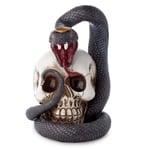 Puckator Brûleur d'encens à refoulement Serpent et tête de Mort – Accessoires de décoration de méditation Zen – Brûleur d'encens en Cascade – Cadeau Spirituel Feng Shui Gothique Gothique Relaxation